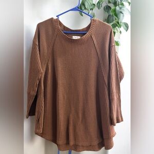 Maurice's 0x Brown Knit Top